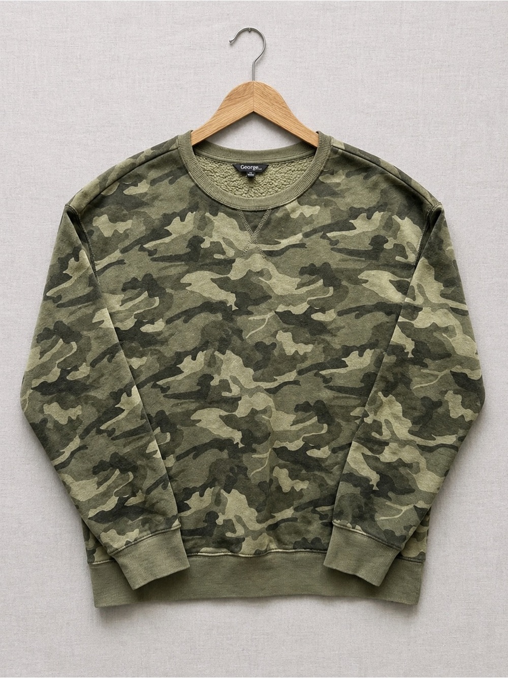 George Olive Camo Crewneck Sweatshirt - Green Tones